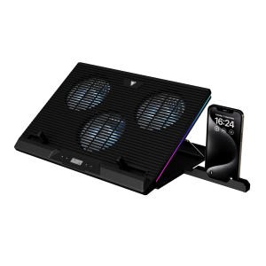Gamdias AETHER M1 RGB Laptop Cooler With Phone Stand